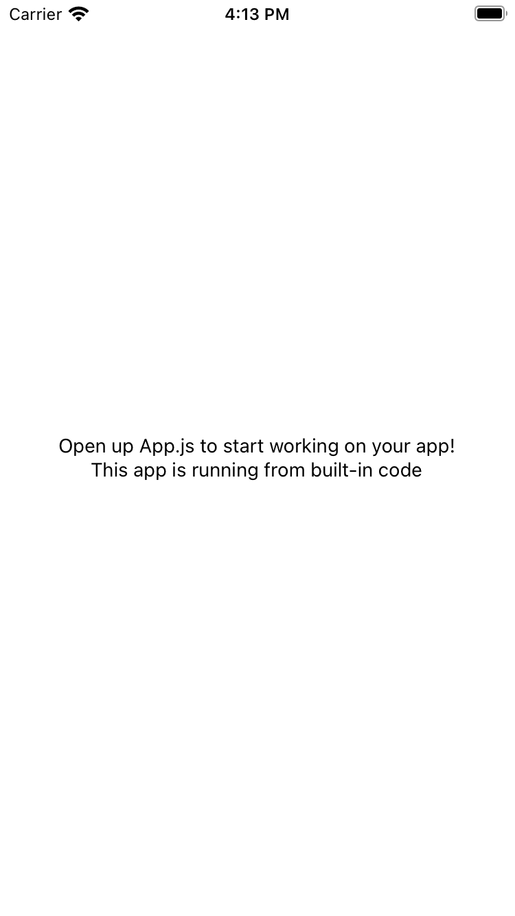 App running for the first time