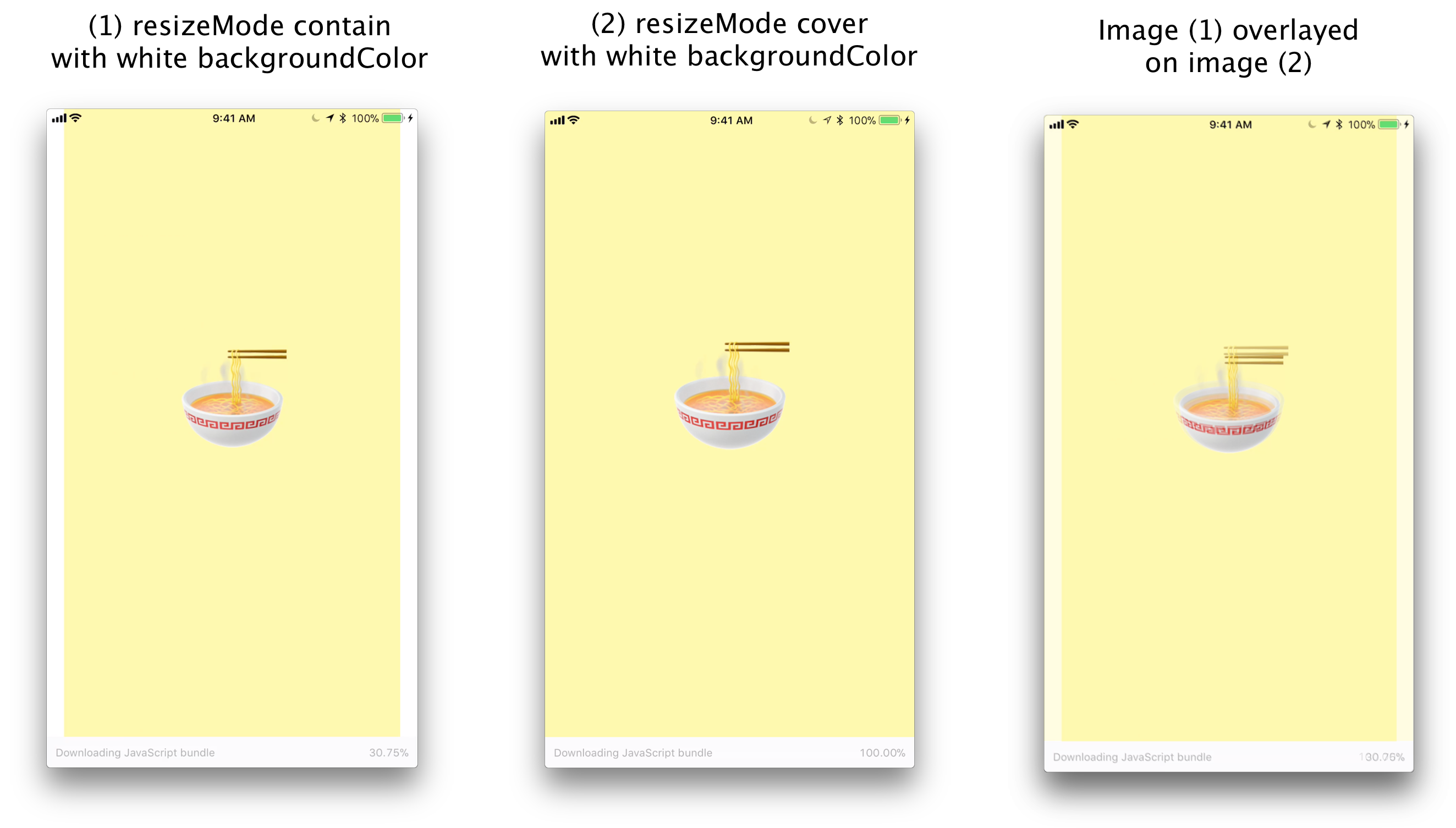 Splash screen resize mode with logo